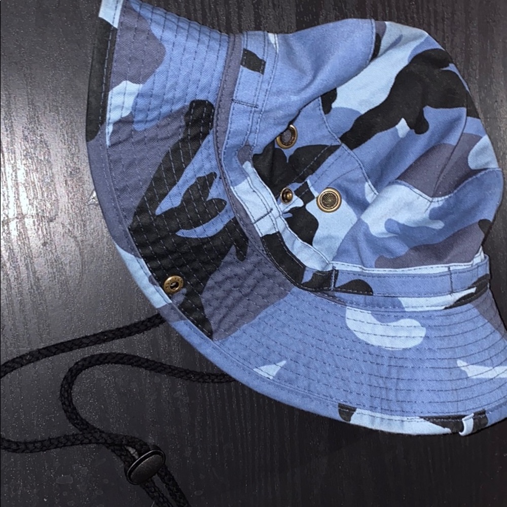Blue Camouflage Bucket Hat